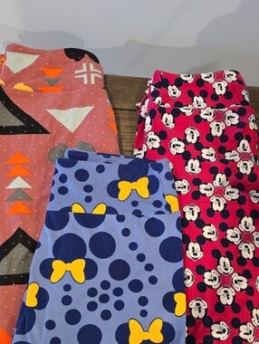 Disney LuLaRoe OS Leggings Lot Of 3